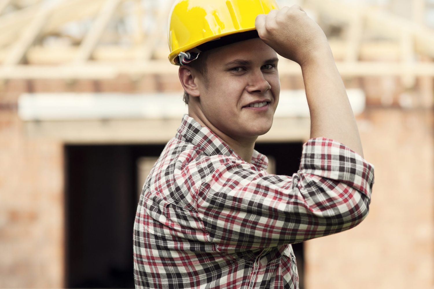 Portrait of construction worker Portrait of construction worker